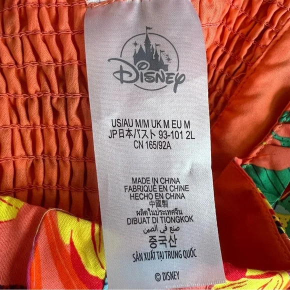Disney Encanto Tiered Vibrant Floral Mini Dress New Medium - Picture 5 of 6